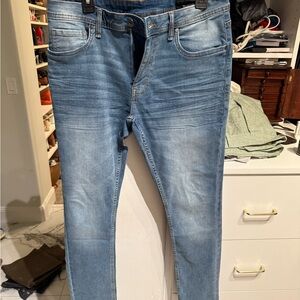 The perfect Jean worn once, Classic Light Blue Skinny Jeans for Men 34x32